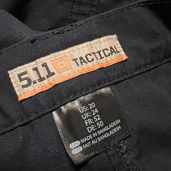 5.11 511 Tactical Shorts Womens 20 Black Ripstop Cargo - Picture 5 of 8